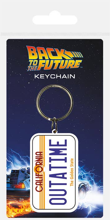 Back to the Future (License Plate) Rubber Keychain