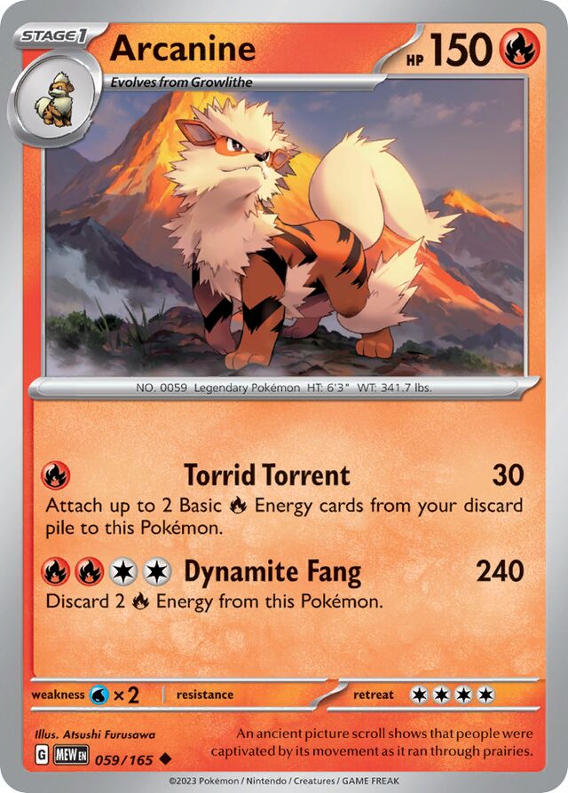 Arcanine - SV059 - Normal - Pokémon 151
