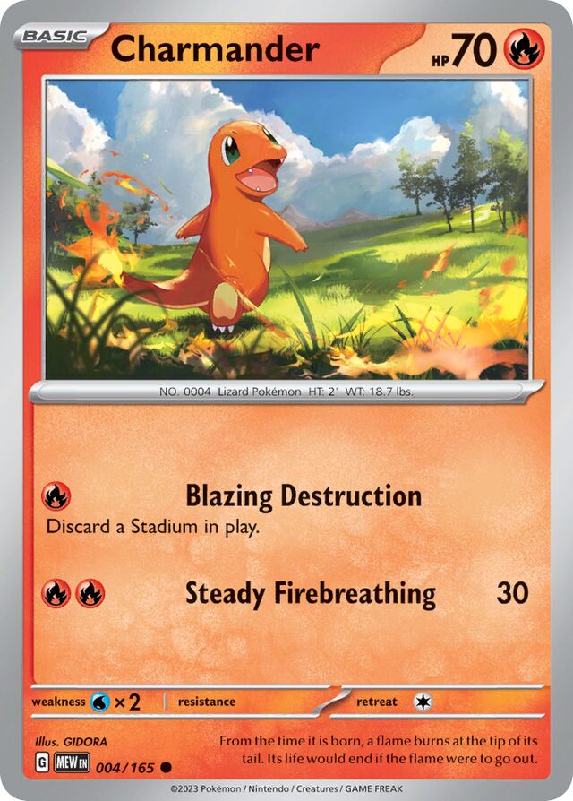 Charmander – SV004 – Reverse Holo – Pokémon 151