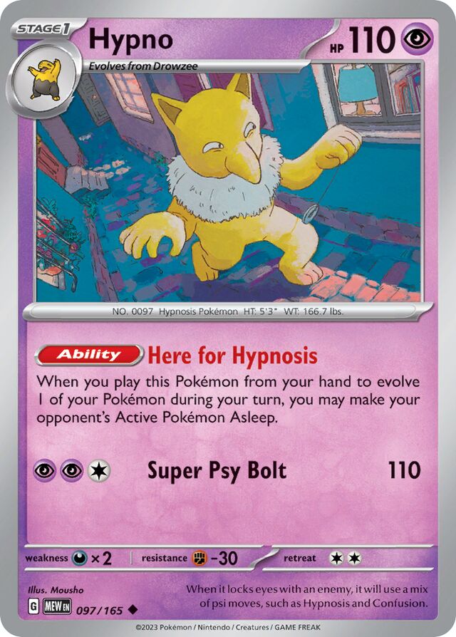 Hypno – SV097 – Normal – Pokémon 151