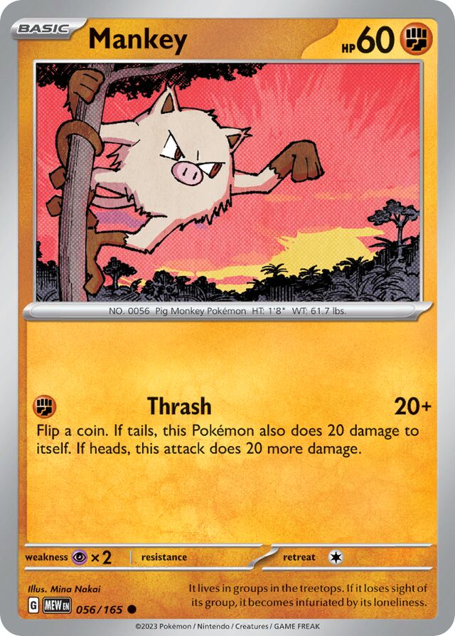 Mankey - SV056 - Normal - Pokémon 151