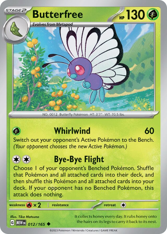 Butterfree - SV012 - Uncommon - Pokémon 151