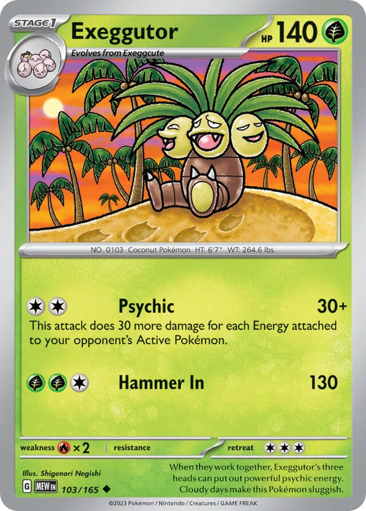 Exeggutor – SV103 – Normal – Pokémon 151