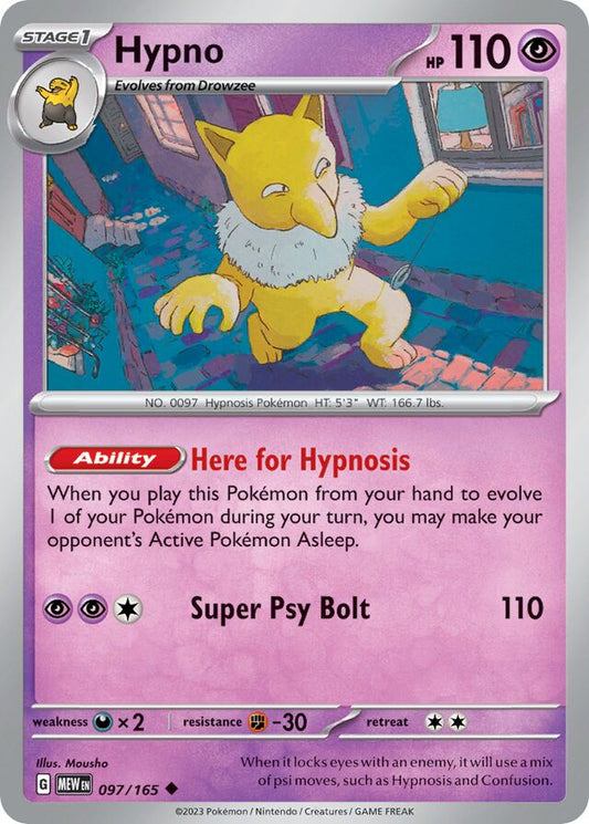 Hypno – SV097 – Normal – Pokémon 151