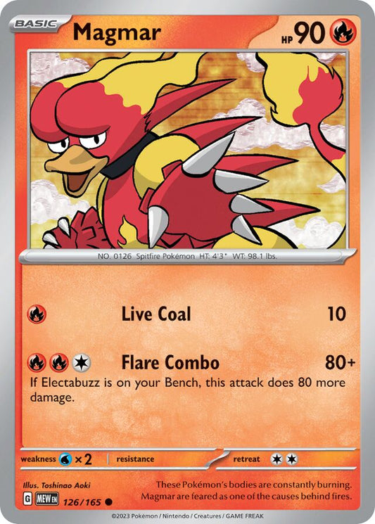 Magmar – SV126 – Reverse Holo – Pokémon 151