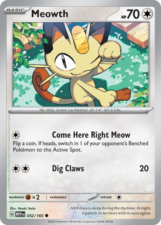 Meowth - SV052 - Normal - Pokémon 151