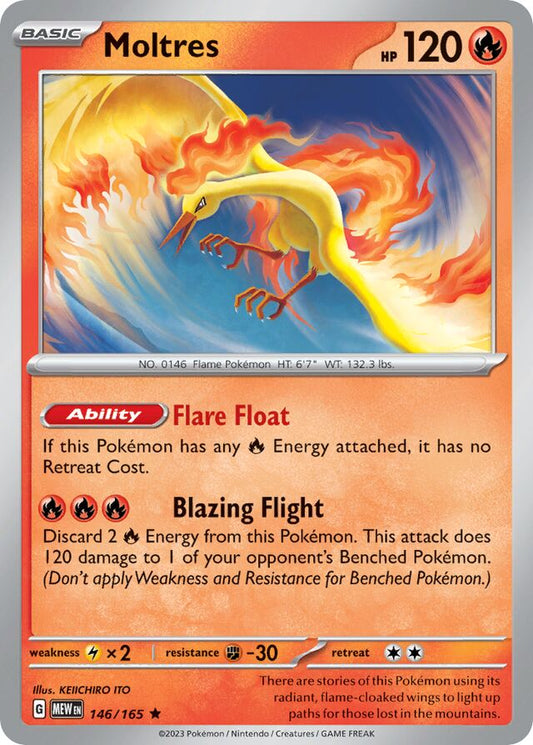 Moltres - SV146 – Holo Rare – Pokémon 151