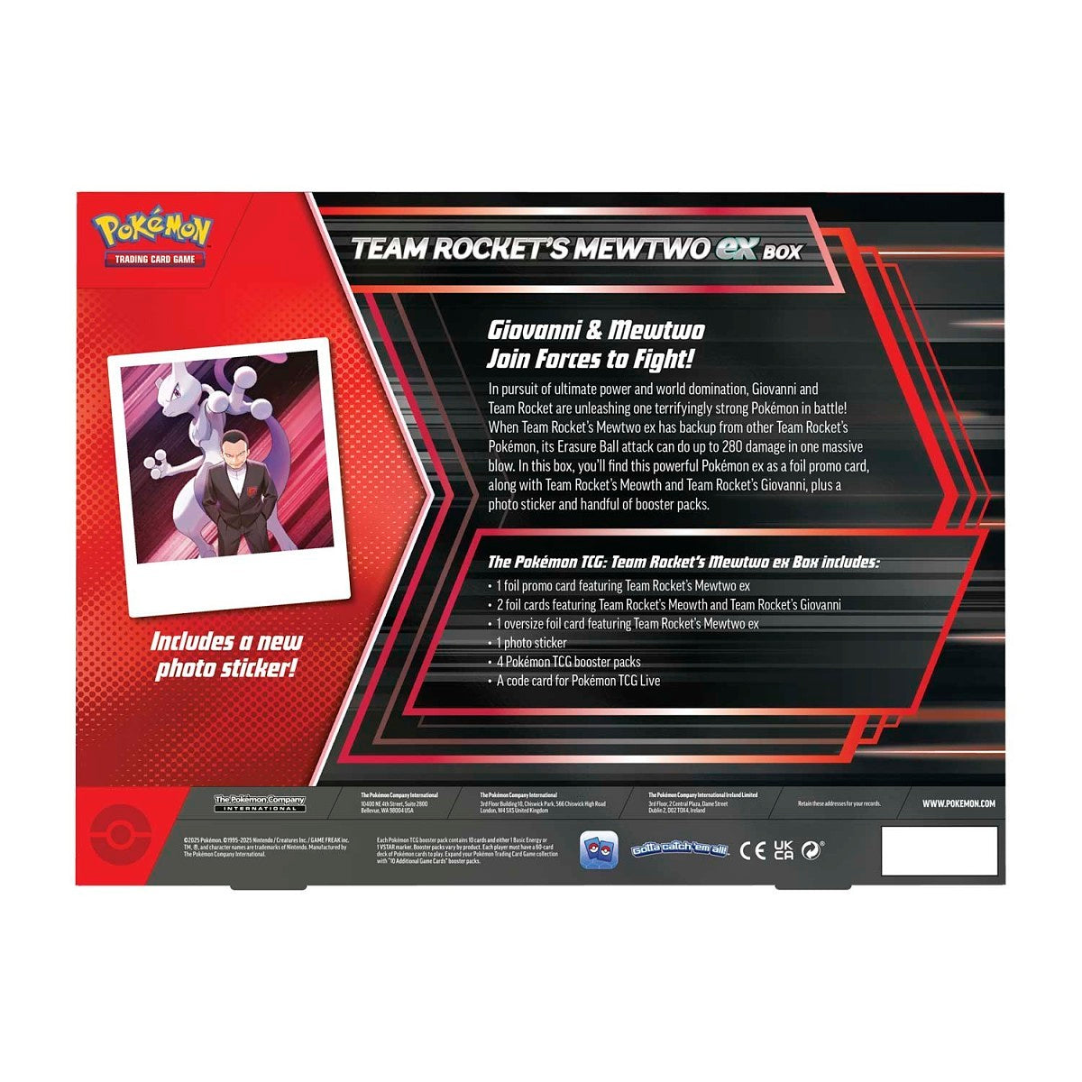 Pokémon TCG: Team Rocket’s Mewtwo EX Collection Box – Foil & Booster Pack Set
