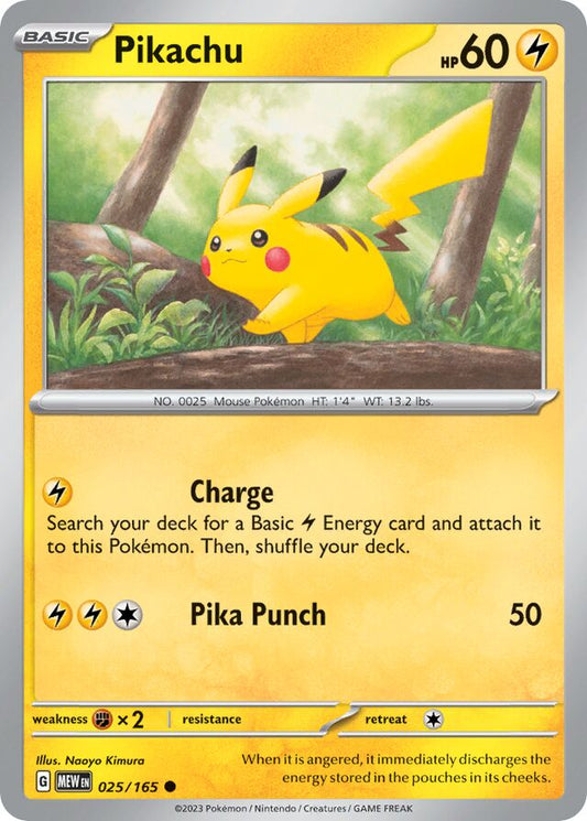 Pikachu – SV025 – Common – Pokémon 151