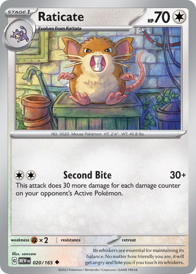 Raticate - SV020 - Uncommon - Pokémon 151