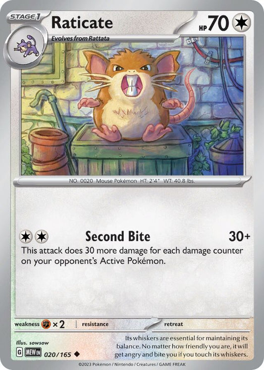 Raticate - SV020 - Uncommon - Pokémon 151