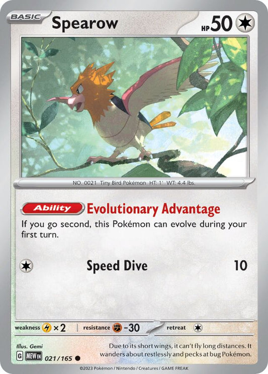 Spearow - SV021 - Common - Pokémon 151
