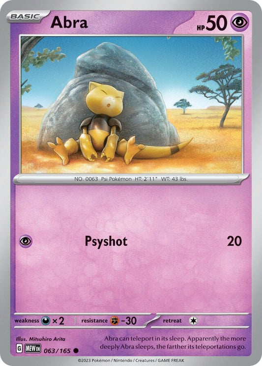 Abra – SV063 – Normal – Pokémon 151