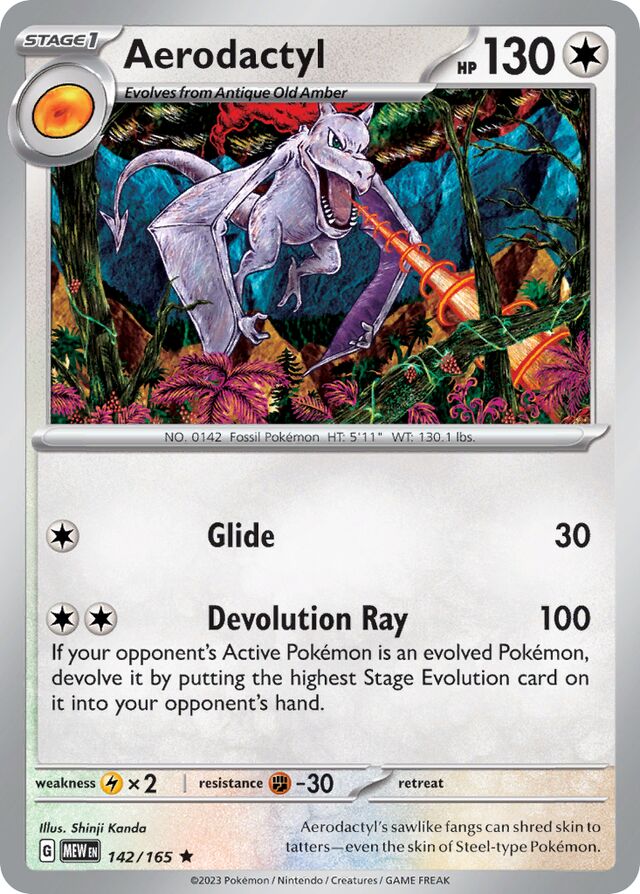 Aerodactyl - SV142 – Holo Rare – Pokémon 151