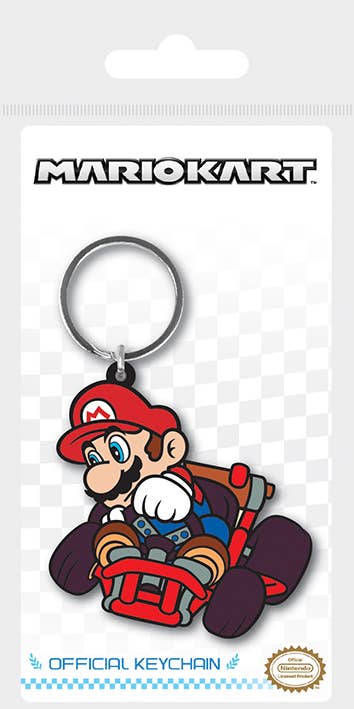 Mario Kart (Mario Drift) Rubber Keychain