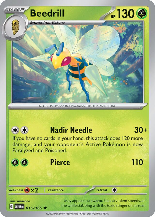 Beedrill - SV015 – Holo Rare – Pokémon 151