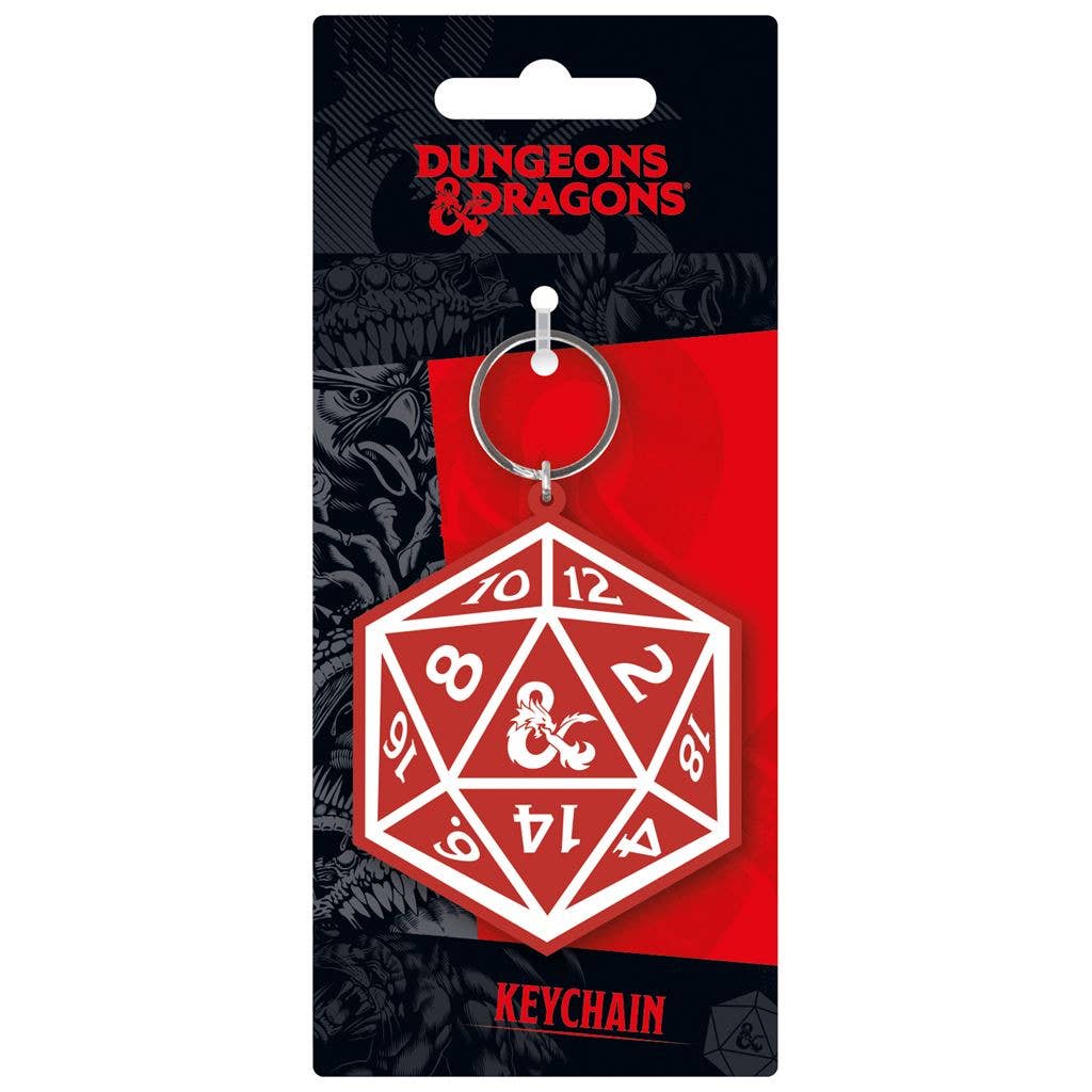 Dungeons & Dragons Dice Rubber Keychain
