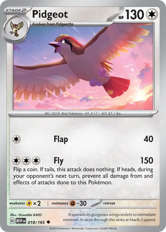 Pidgeot - SV018 - Uncommon - Pokémon 151