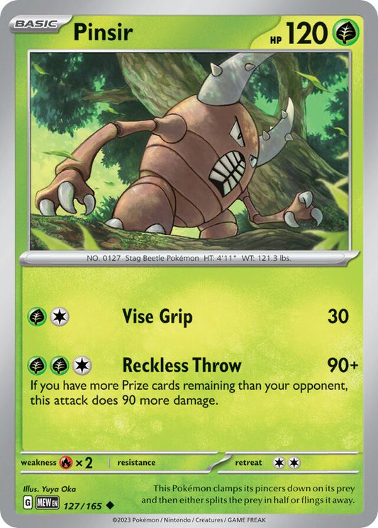 Pinsir- SV127 - Reverse Holo - Pokémon 151