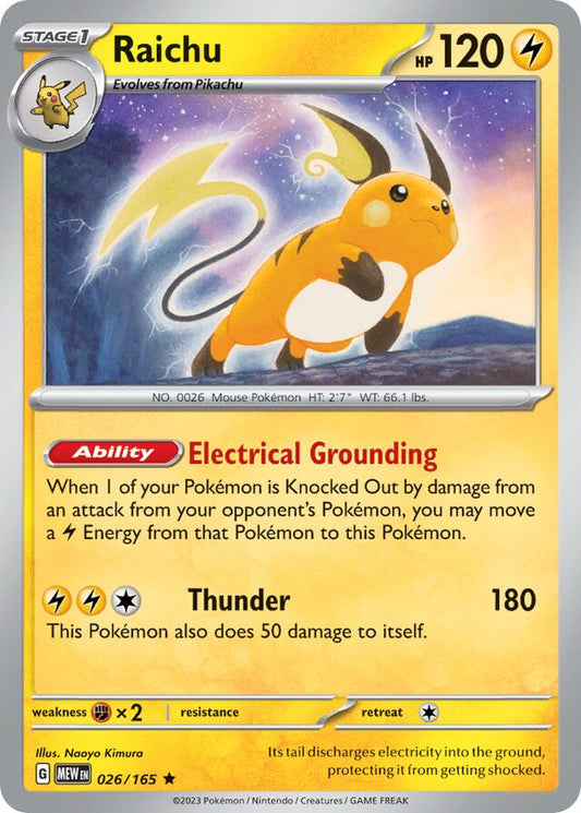 Raichu - SV026 – Holo Rare – Pokémon 151