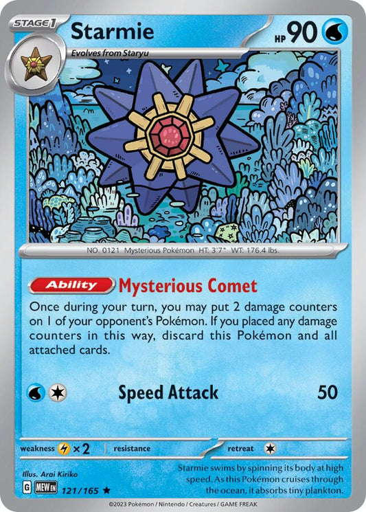 Starmie – SV121 – Holo Rare – Pokémon 151